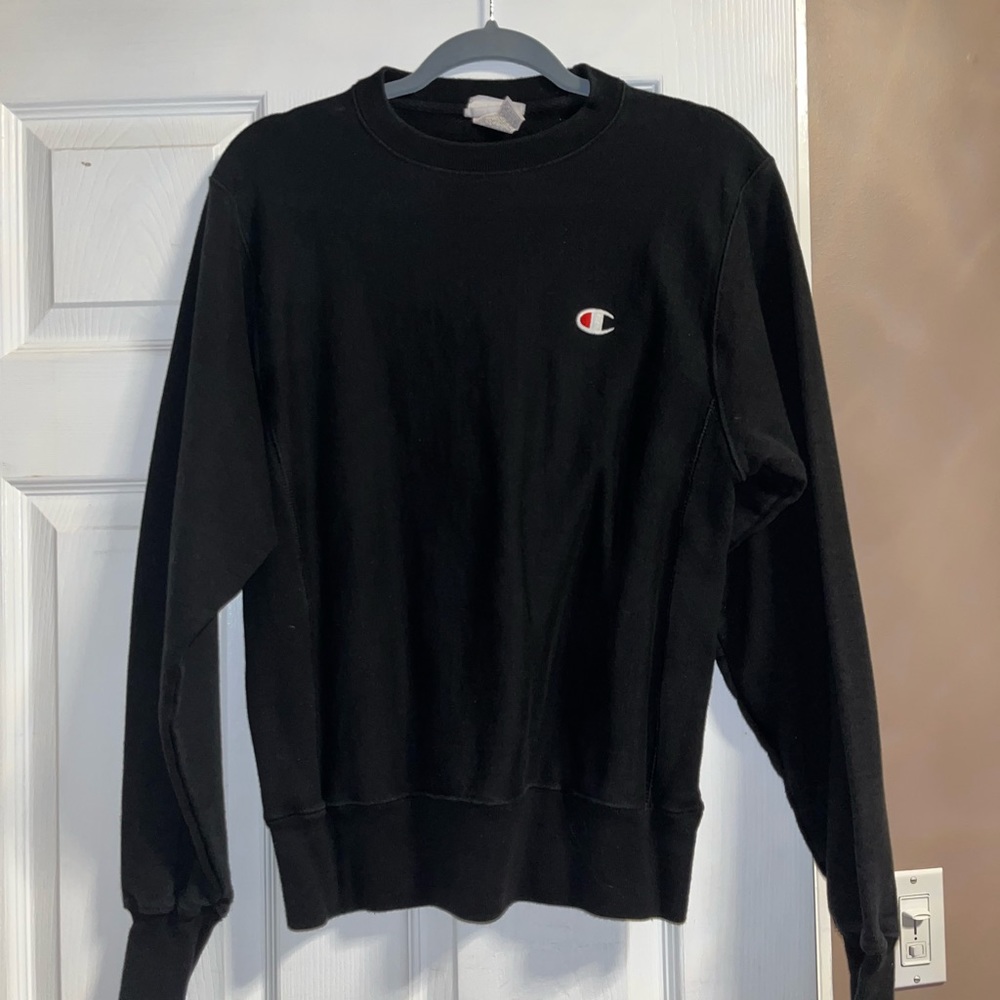 Black champion Crewneck sweater